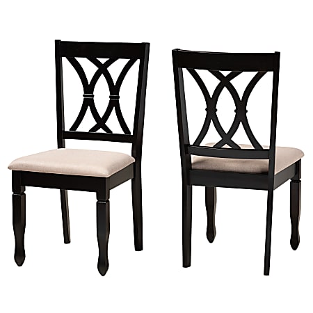 Baxton Studio 10527 Dining Chairs, Sand Brown, Set Of 2 Chairs