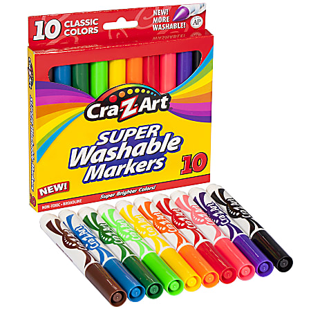 Washable Super Tips Markers, Pack of 10
