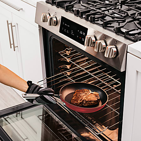 Ninja Foodi NeverStick Essential 9 Piece Aluminum Cookware Set Red
