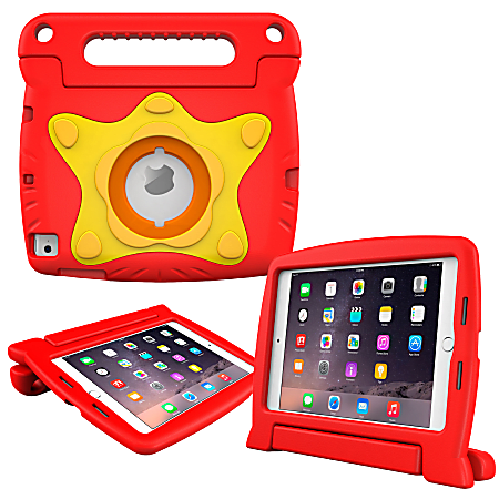roocase Orb Starglow Kid-Friendly Handle-Stand Protective Case For Apple® iPad® mini™ 4, Red