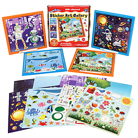 Ready 2 Learn Sticker Art Gallery Kit, Set Of 12 Pieces