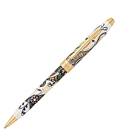 Cross® Botanica Collection Golden Magnolia Ballpoint Pen, Fine Point, 1.0 mm, Assorted Barrels, Black Ink