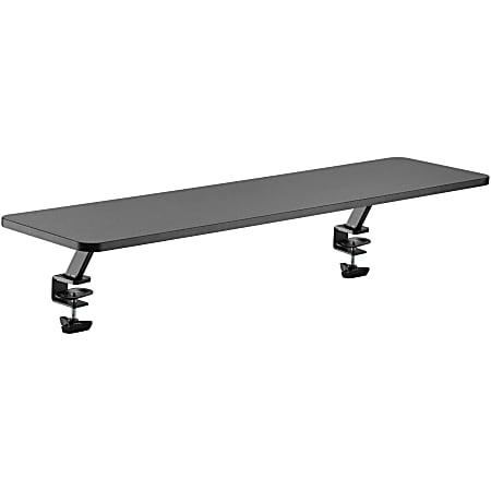 Kantek Wide Desktop Shelf/Monitor Stand - 40 lb Load Capacity - 5.10"Hx39.40"Wx10.20"D - Desk - Black - For Monitor, Supplies, File - Sturdy - DS920