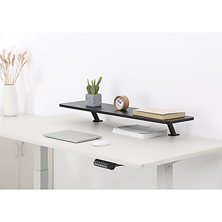Kantek Wide Desktop ShelfMonitor Stand 40 lb Load Capacity 5.10 Hx39.40 ...