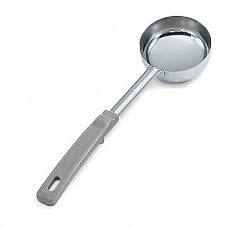 Vollrath Spoodle Solid Portion Spoon With Antimicrobial Protection, Notch, 4 Oz, Gray
