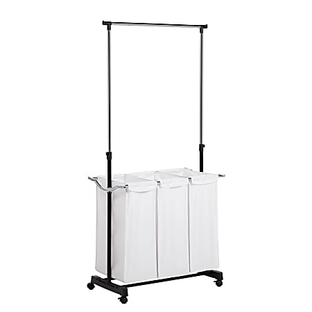 Honey-Can-Do Adjustable-Height Laundry Center, Chrome