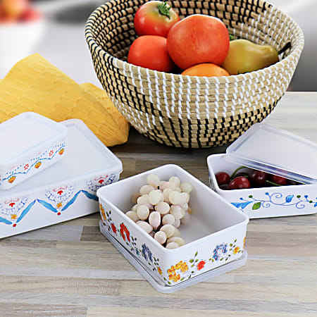Gibson Home 8 Piece Anaya Rectangular Nesting Food Storage Set 2