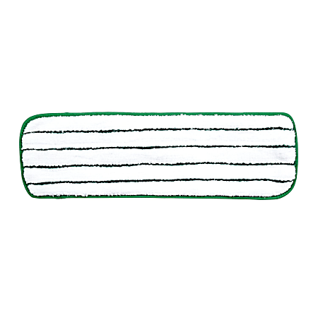 3m Easy Scrub Flat Mop White Green Stripes 18" X 6" Loop Stitch Back 59250 10PK 