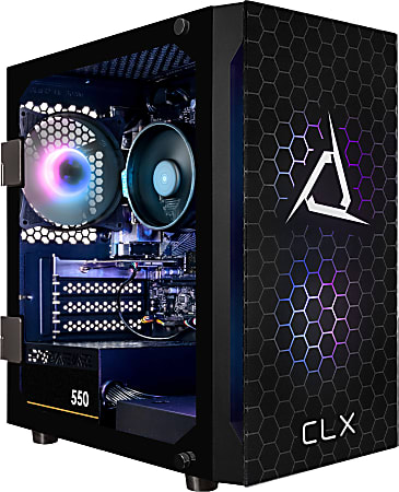 CLX SET Gaming Desktop PC, AMD Ryzen 5, 8GB Memory, 500GB Solid State Drive, Windows® 11