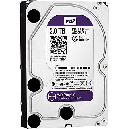 WD Purple 2TB 3.5 Internal Hard Drive For Surveillance Systems