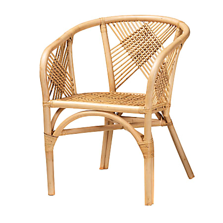 Baxton Studio Kagama Modern Bohemian Dining Chair, Natural