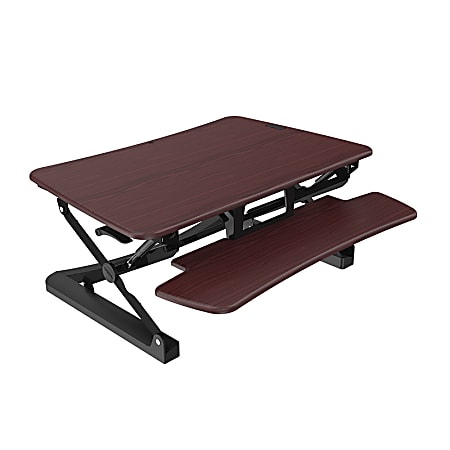 Loctek LX Series Sit-Stand Desk Riser, 36", Wood