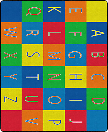 Flagship Carpets Alphabet Seating Rug, 10' 9" x 13' 2", Multicolor