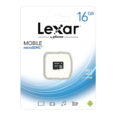 Lexar® microSDHC™ Memory Card, 16GB, LSDMI16GAJOD