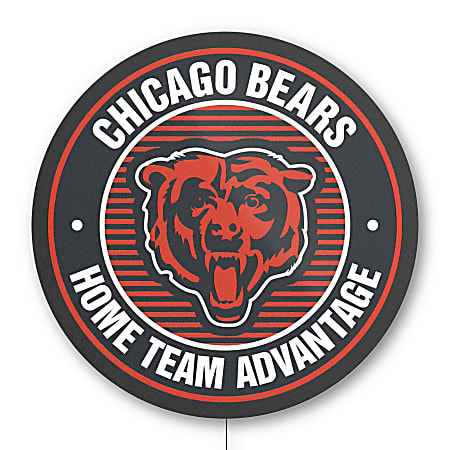 Imperial NFL Home Team Advantage LED Lighted Sign, 23" x 23", Chicago Bears