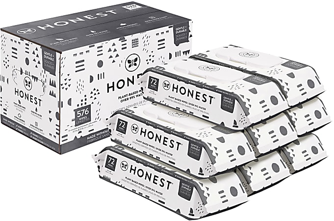 The Honest Company Honest Baby Wipes, Pattern Play, Pack Of 576 Wipes