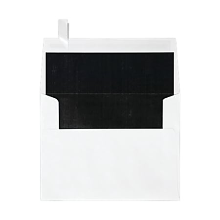 LUX Invitation Envelopes, A2, Peel & Press Closure, Black/White, Pack Of 50