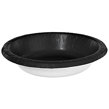 Amscan Paper Bowls, 20 Oz, Jet Black, 20 Bowls Per Box, Case Of 5 Boxes