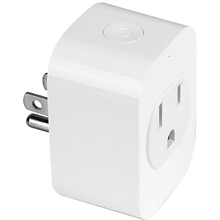 Aluratek eco4life Smart Home WiFi Outlet Plug - 120 V AC / 10 A - Alexa, Google Assistant Supported - White