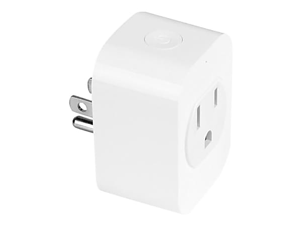 Aluratek eco4life Smart Home WiFi Outlet Plug - 120 V AC / 10 A - Alexa, Google Assistant Supported - White