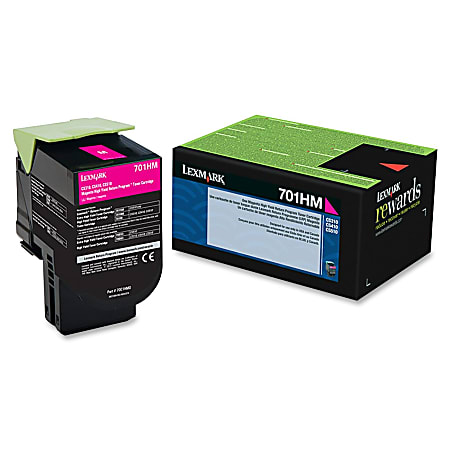 Lexmark™ 70C1HM0 Magenta High Yield Toner Cartridge