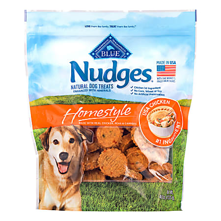 Blue Buffalo Nudges Homestyle Natural Dog Treats, Chicken Pot Pie, 40 Oz