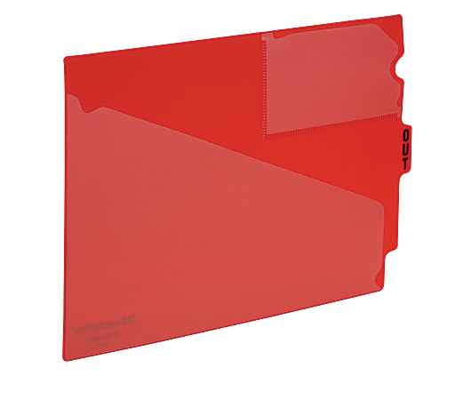 Pendaflex® End-Tab Out Guides, Center-Cut Tab, Letter Size, Red, Box Of 50