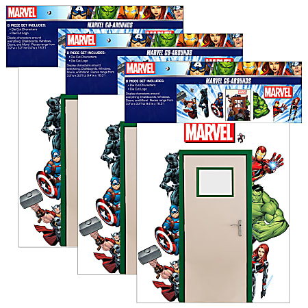Eureka Marvel Go-Arounds, 8 Pieces Per Set, Pack Of 3 Sets