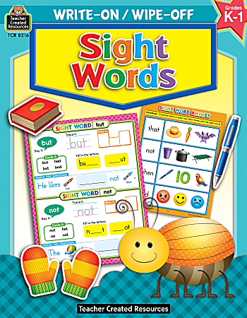 Teacher Created Resources Write-On/Wipe-Off Book, Sight Words, Preschool - Grade 1