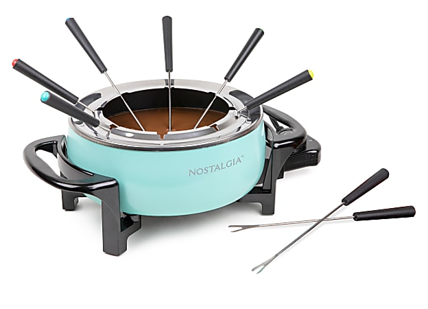 Nostalgia Electrics 6-Cup Electric Fondue Pot, Aqua