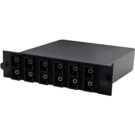 AddOn 19-inch Slide-Out Patch Panel 1U Chassis with 3 Open Cassette Bays - 100% compatible and guaranteed to work