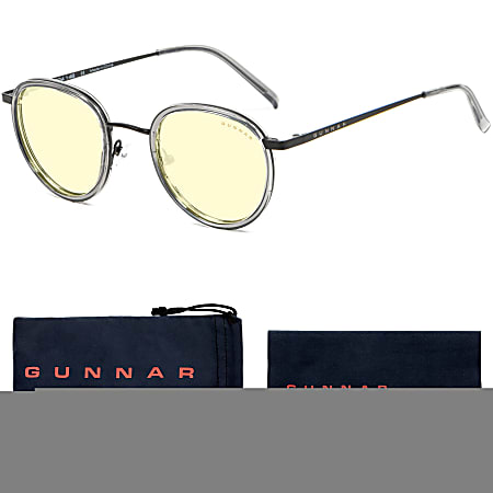 GUNNAR Gaming & Computer Glasses - Atherton, Onyx, Amber Tint - Onyx Frame/Amber Lens
