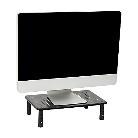 Mind Reader Metal Ventilated Monitor Stand with Adjustable