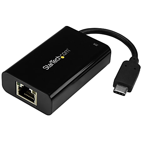 StarTech.com USB C to Gigabit Ethernet Adapter/Converter w/PD