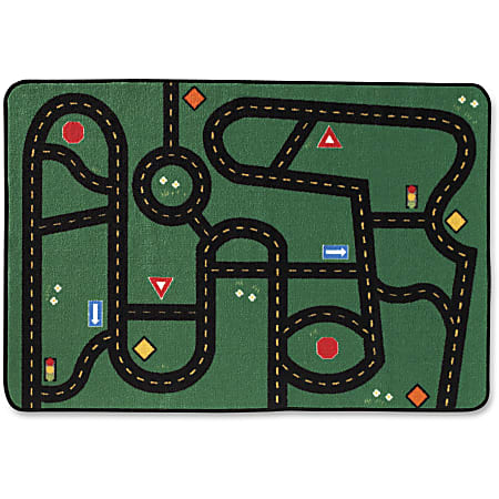 Carpets for Kids&reg; KID$Value Rugs&trade; Go-Go Driving Rug, 3' x 4 1/2' , Green