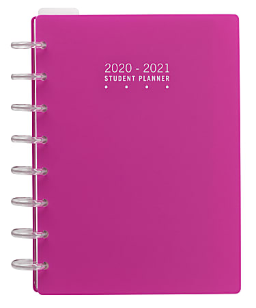 TUL® Discbound Weekly/Monthly Student Planner, Junior Size, Pink, July 2020 To June 2021