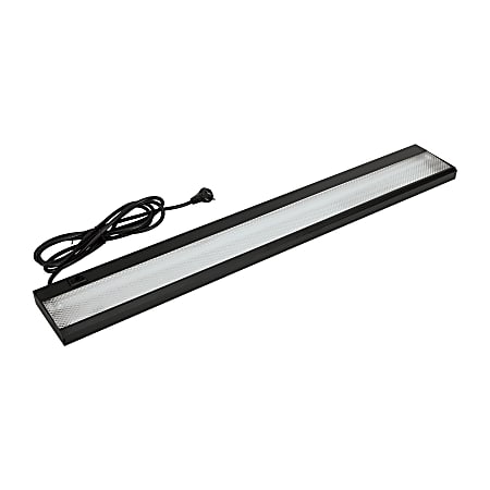 HON® Overhead Storage Task Lamp, 1 5/8"H x 36 3/8"W x 6 7/8"D, Clear/Black