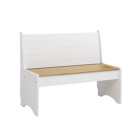 Wood dining bench with new arrivals backrest