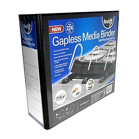 Find It® Gapless Mega CD/DVD Binder, 224 Capacity, Black