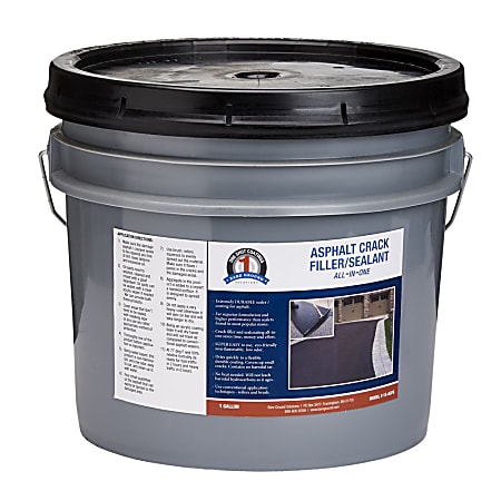 Bare Ground Solutions 1 Shot Asphalt Crack Filler And Sealant, 128 Oz, Black