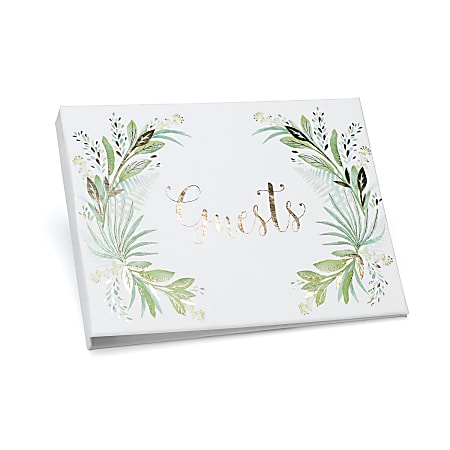 Taylor Party And Event Guest Book, 5-3/4” x 7-1/2”, Greenery