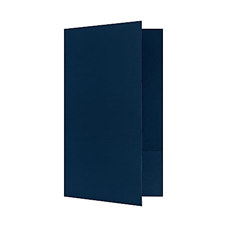 LUX Presentation Folders, 9" x 14 1/2", Blue Linen, Pack Of 25 Folders