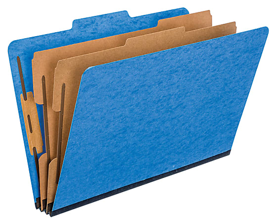 Pendaflex® PressGuard® Color Classification File Folder, 8 1/2" x 14", Legal Size, Light Blue, Box Of 10