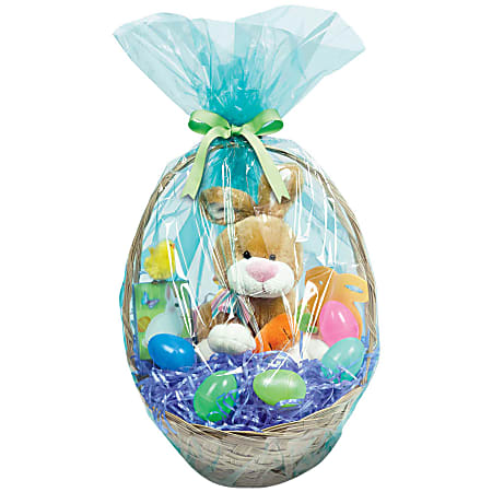 Amscan Easter Basket Bags, 24" x 25", Aqua Blue, 2 Bags Per Pack, Set Of 7 Packs