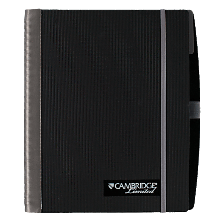 Cambridge® Limited® Business Notebook, 6" x 9 1/2", 1 Subject, Legal Ruled, 50 Sheets, Black Accents