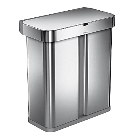 Commercial Zone Precision Series Stainless Steel 25 Gallon Recycling Bin