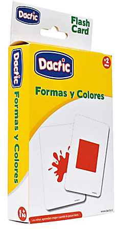 Dactic Forms And Colors Flash Cards, 5" x 13/16", All Ages, Set Of 56 Flash Cards