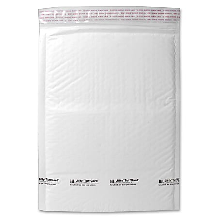 Sealed Air Tuffgard Premium Cushioned Mailers - Bubble - #2 - 8 1/2" Width x 12" Length - Peel & Seal - Poly - 25 / Carton - White