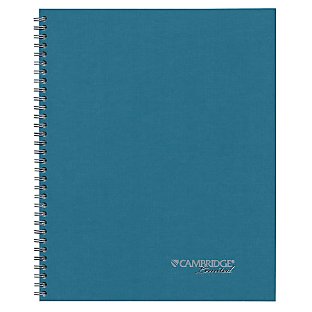 Cambridge® Limited® 30% Recycled Business Notebook, Action Planner, 8 1/2" x 11", 1 Subject, College Ruled, 40 Sheets, Teal