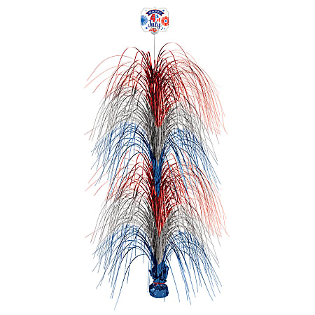 Amscan Patriotic Large Spray Centerpieces, 28" x 10", Multicolor, Pack Of 2 Centerpieces